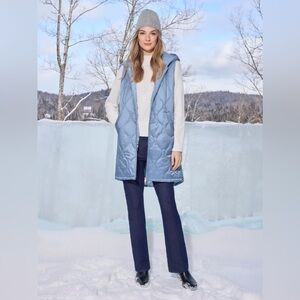 💕 Charlie Oxford Quilted Hooded Sweater Vest